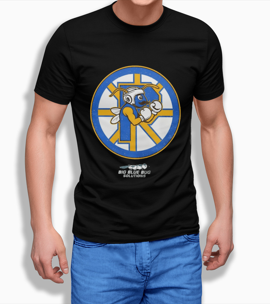 Providence Bruins Hockey Big Blue Bug Solutions Boxing Ant T-Shirt
