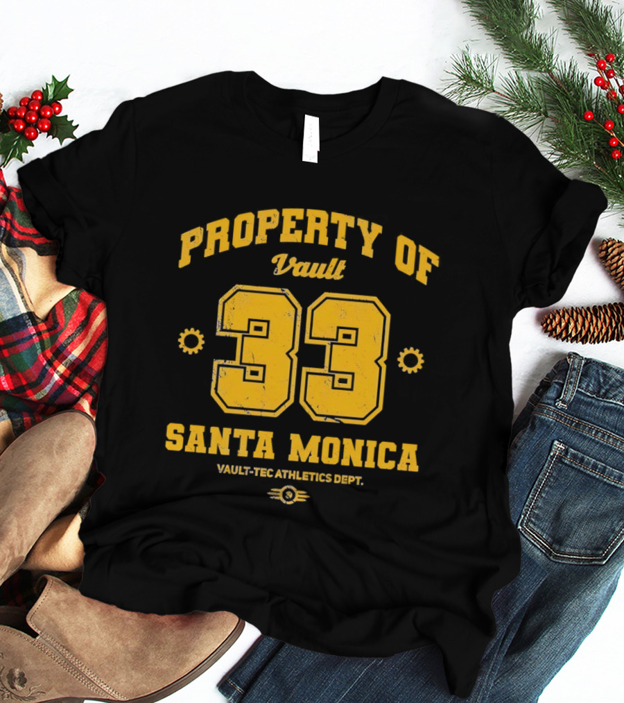 Property Of Vault Tec Santa Monica Athletics Dept 33 T-Shirt