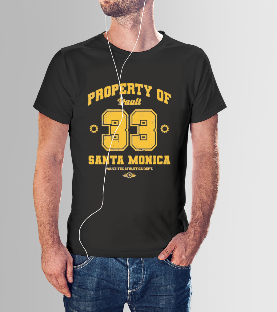 Property Of Vault Tec Santa Monica Athletics Dept 33 T-Shirt
