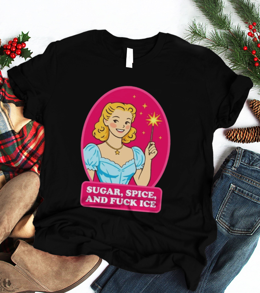 Sugar Spice And Fuck Ice Retro Cartoon Magic Wand T-Shirt