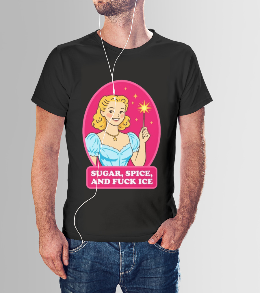 Sugar Spice And Fuck Ice Retro Cartoon Magic Wand T-Shirt