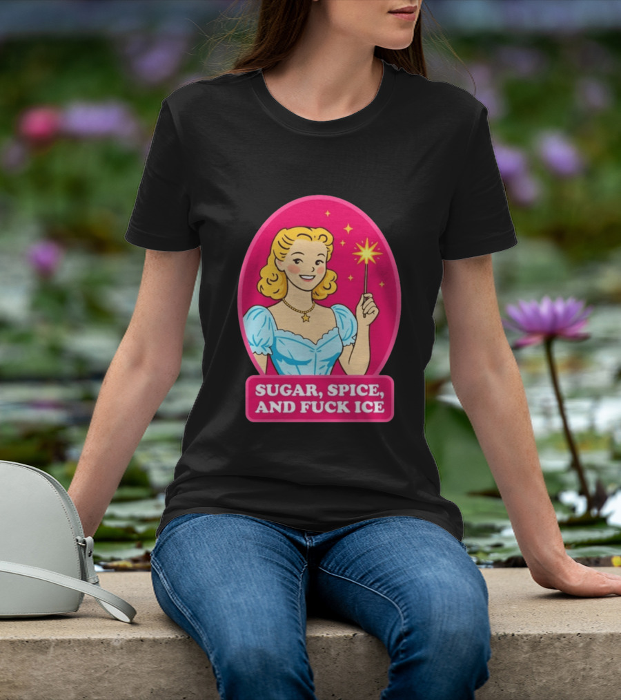 Sugar Spice And Fuck Ice Retro Cartoon Magic Wand T-Shirt