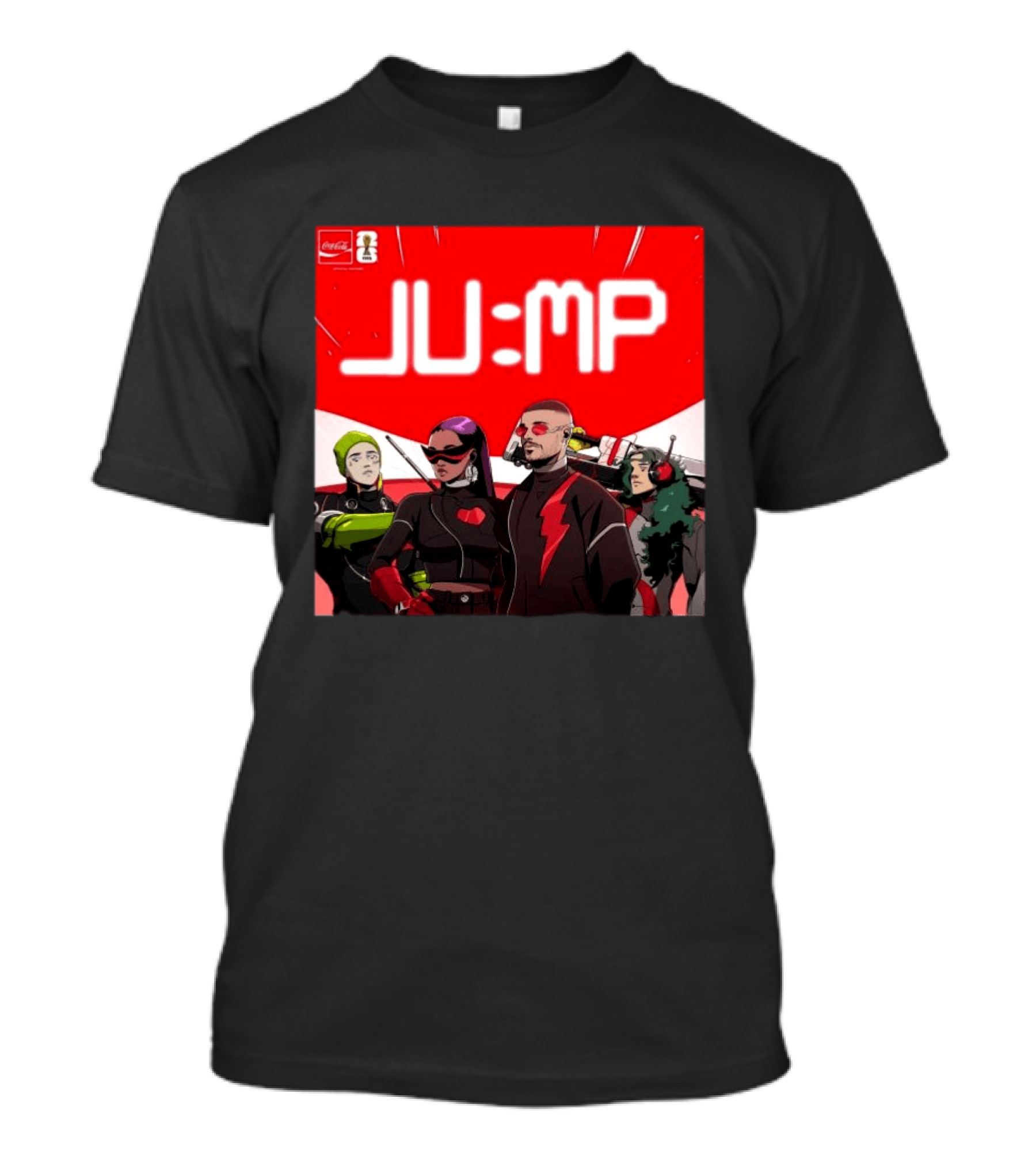 Jump J Balvin Amber Mark Steve Vai Travis Barker Coca Cola Anthem FIFA World Cup 2026 T-Shirt