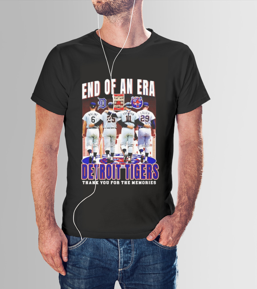End Of An Era Kaline Cash Freehan Lolich Detroit Tigers Thank You For The Memories T-Shirt