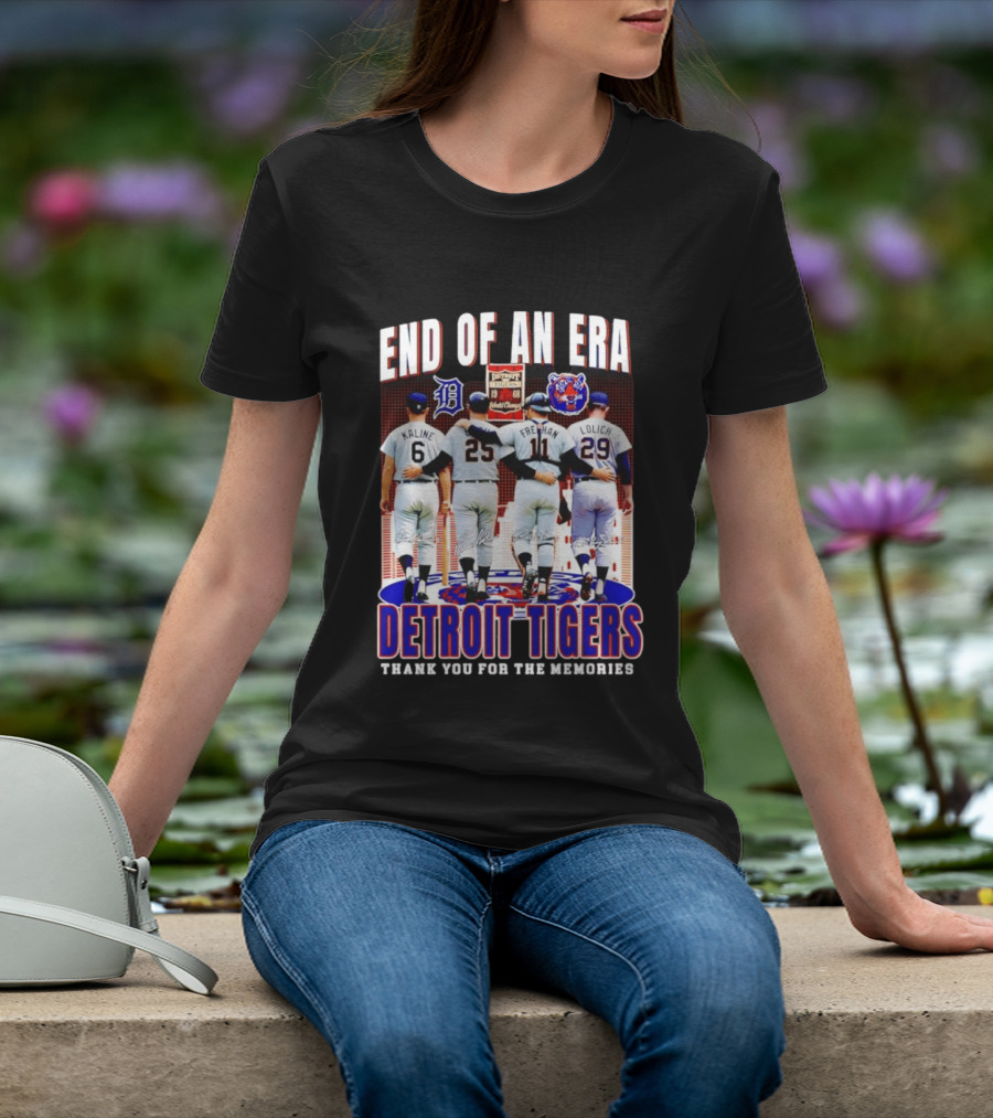 End Of An Era Kaline Cash Freehan Lolich Detroit Tigers Thank You For The Memories T-Shirt