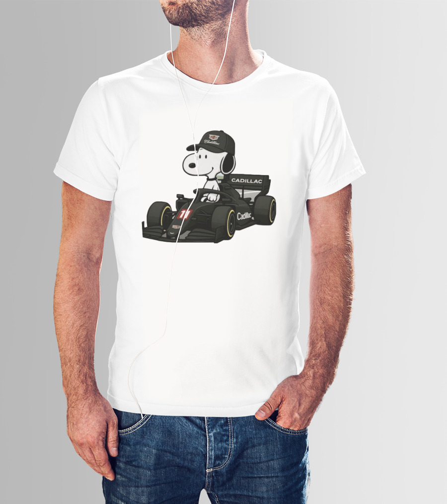 Cadillac Snoopy Formula 1 Racing Car With Number 11 T-Shirt