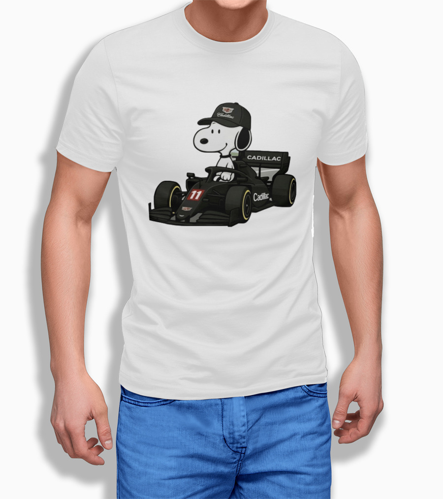 Cadillac Snoopy Formula 1 Racing Car With Number 11 T-Shirt