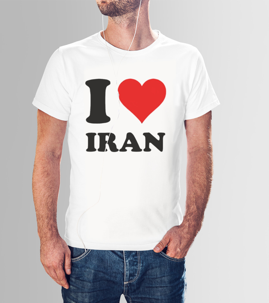 I Love Iran Heart Symbol Patriotic Expression T-Shirt