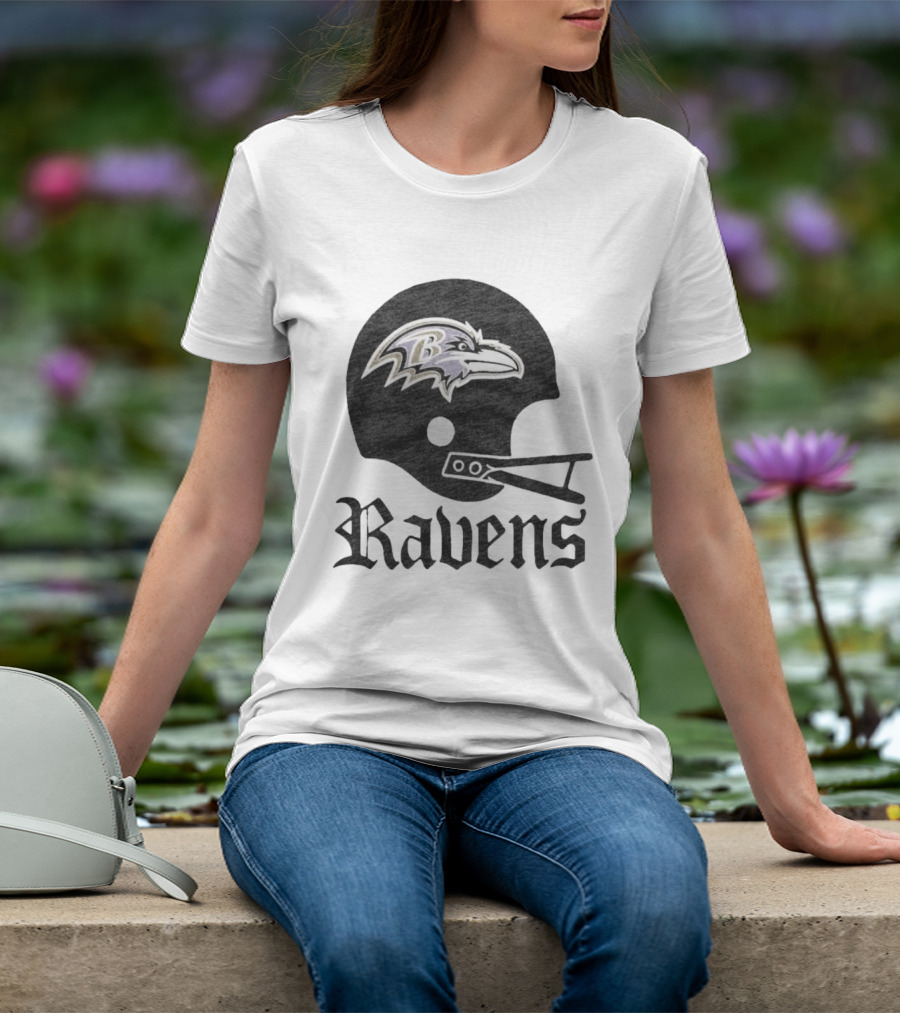Baltimore Ravens Helmet Ravens Football Gear T-Shirt