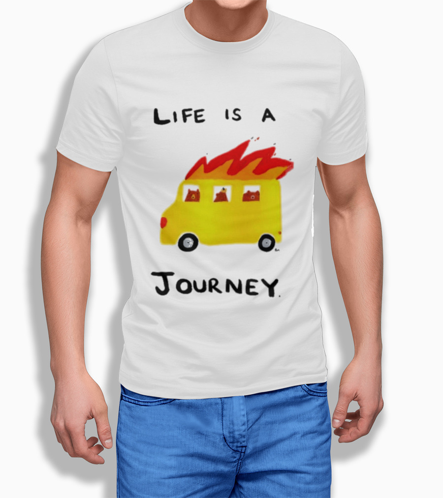 Billy Murphy Life Is A Journey Flaming Bus Adventure T-Shirt