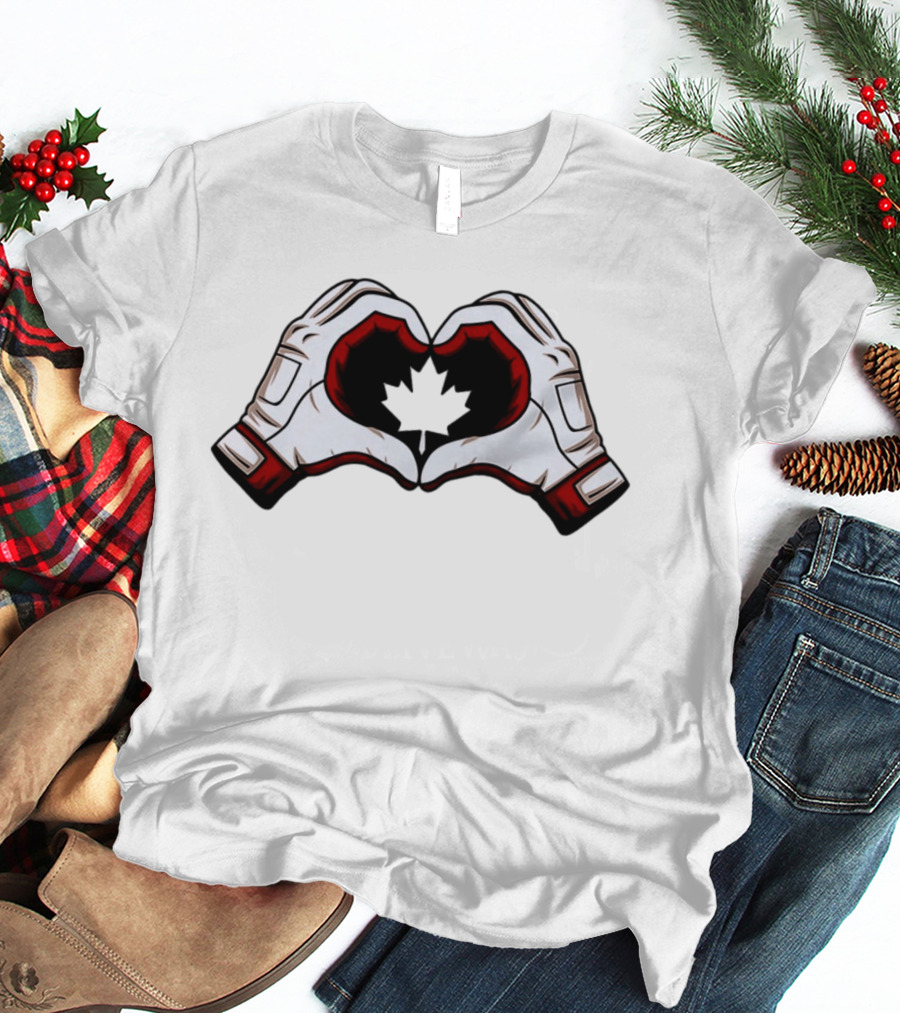 Canada Team Heart Hands Maple Leaf Olympics 2026 T-Shirt