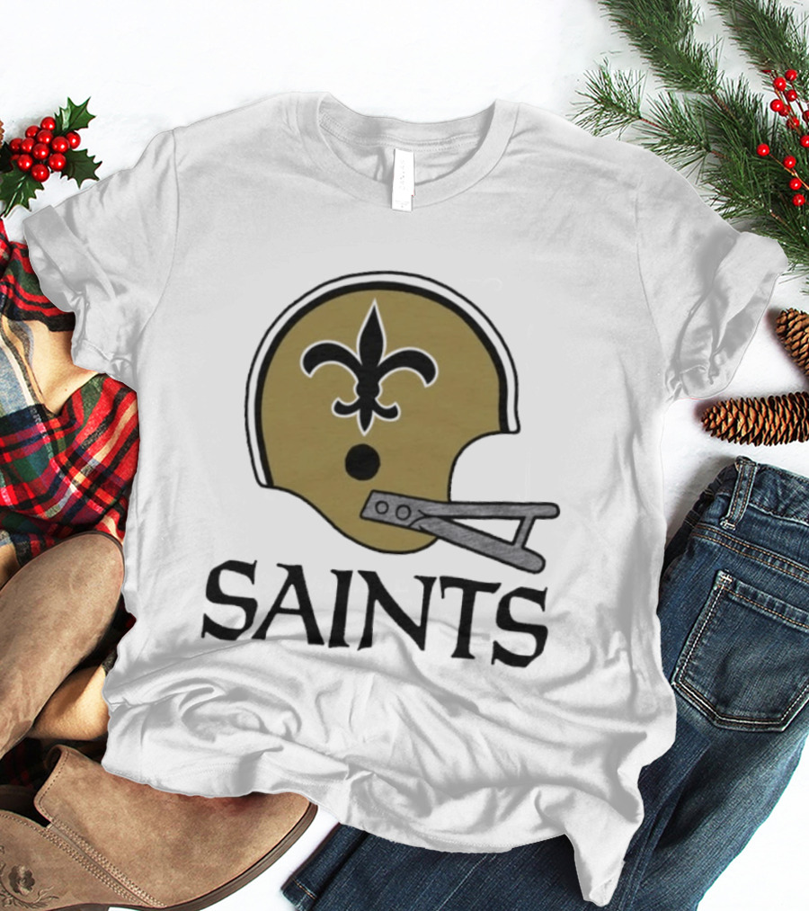 New Orleans Saints Vintage Helmet Fleur De Lis T-Shirt