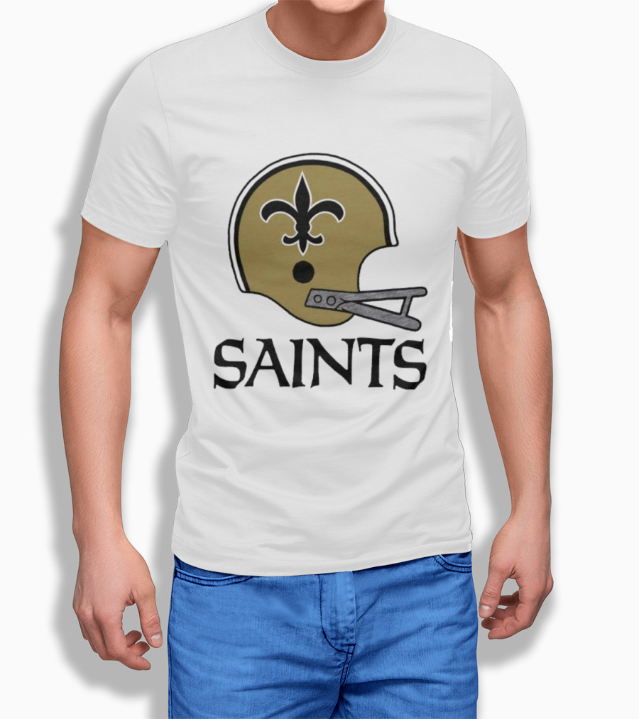 New Orleans Saints Vintage Helmet Fleur De Lis T-Shirt