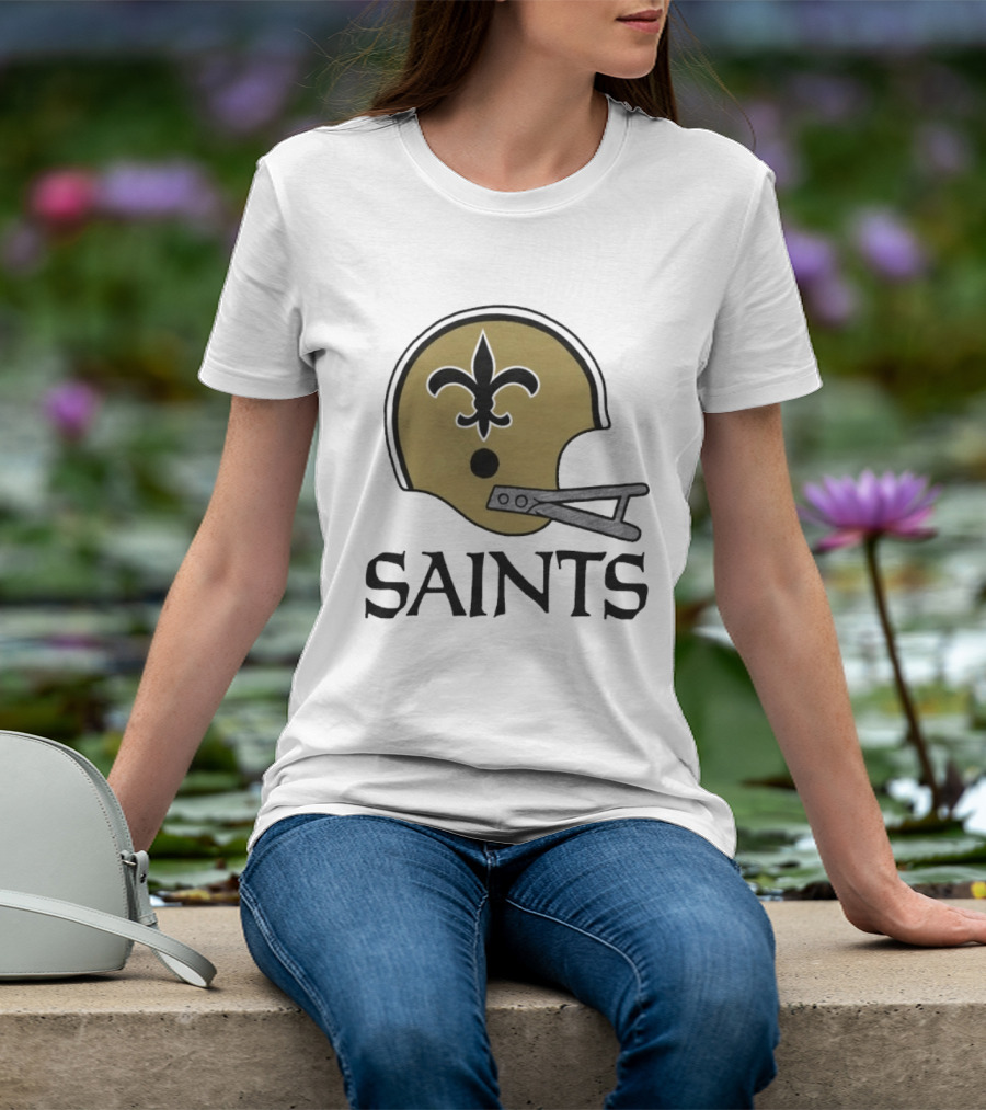 New Orleans Saints Vintage Helmet Fleur De Lis T-Shirt