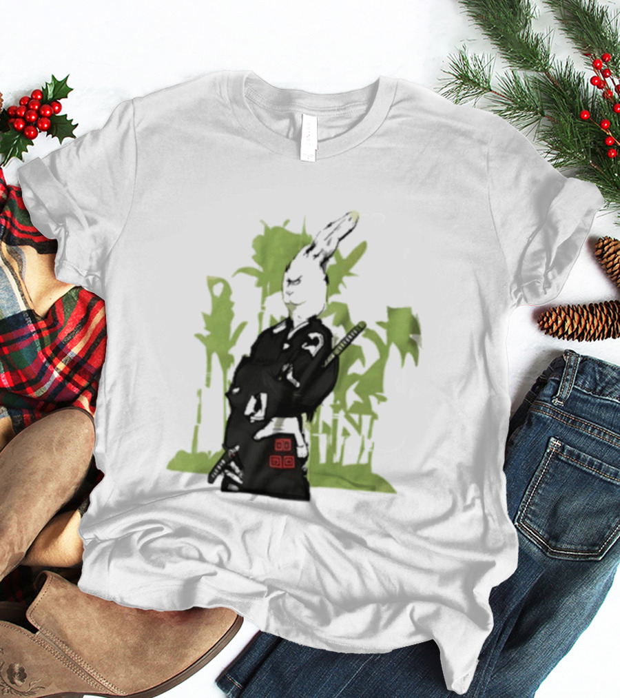 Samurai Rabbit Jeremy Peep Show Bamboo Warrior T-Shirt
