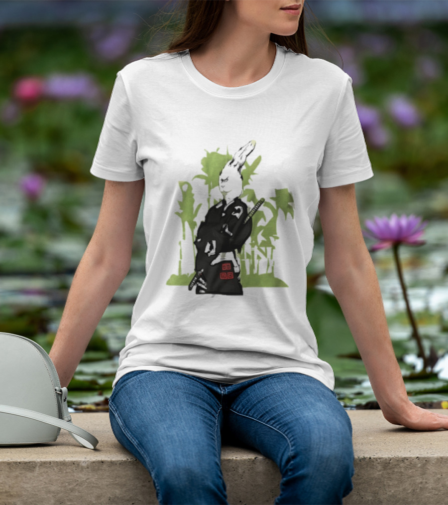 Samurai Rabbit Jeremy Peep Show Bamboo Warrior T-Shirt