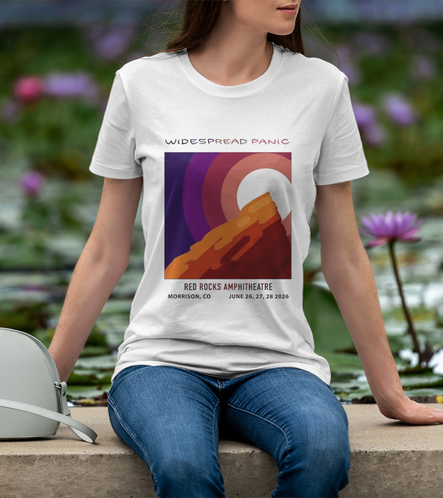 Widespread Panic Red Rocks Amphitheatre Morrison CO June 26 27 28 2026 T-Shirt