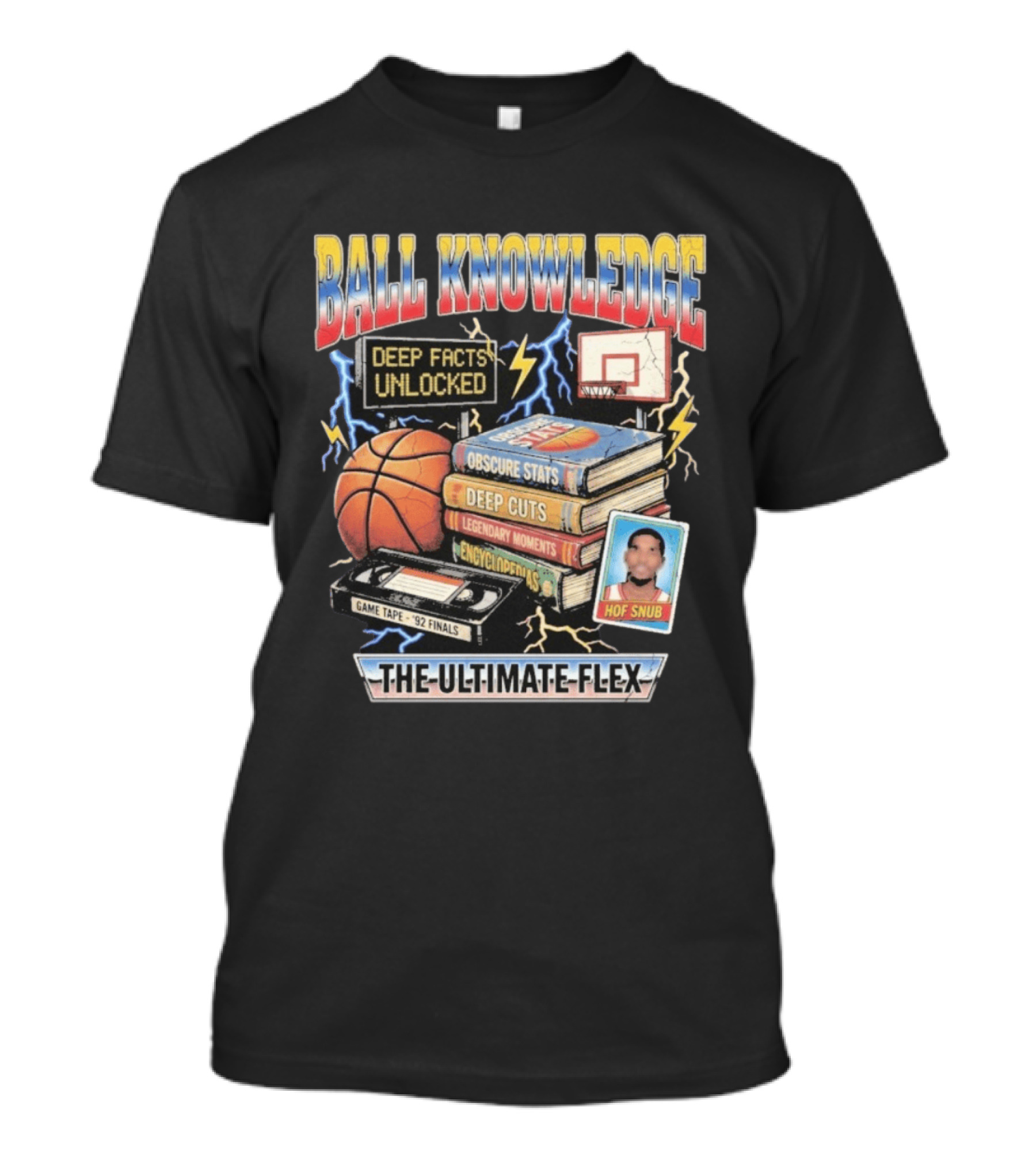 Ball Knowledge Deep Facts Obscure Stats Legendary Moments Encyclopedia Ultimate Flex T-Shirt