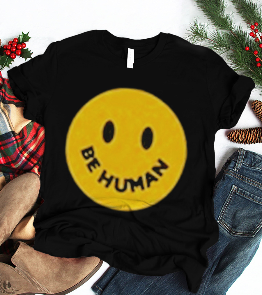 Brighten Be Human Yellow Smiley Face T-Shirt