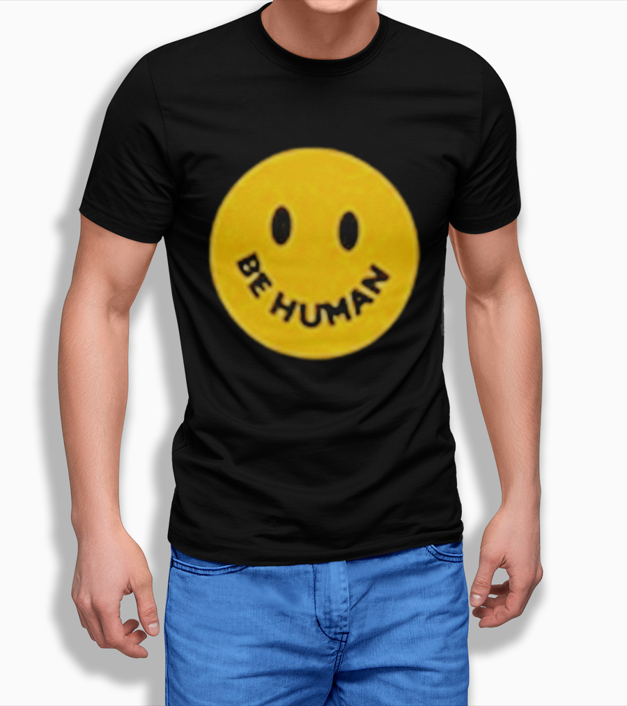 Brighten Be Human Yellow Smiley Face T-Shirt