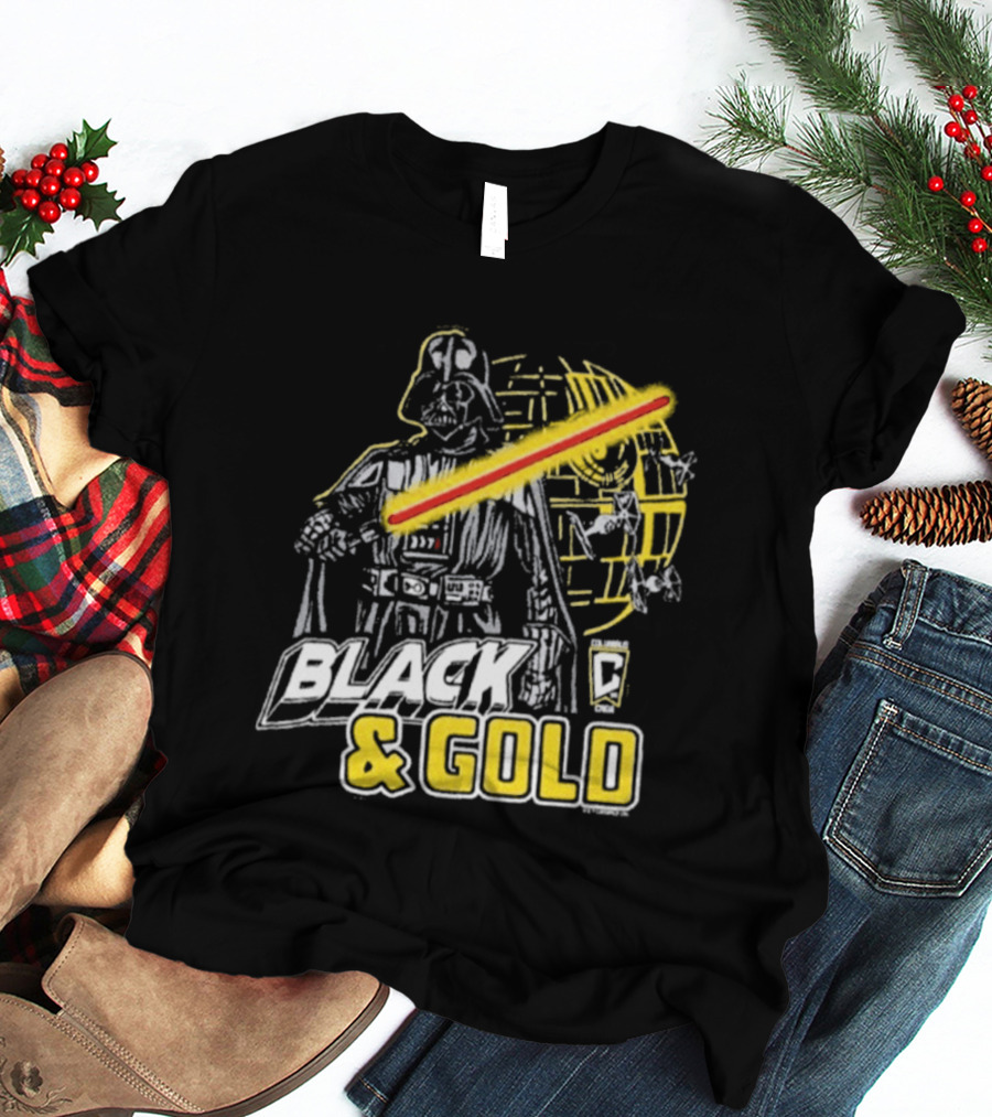 Columbus Crew Star Wars Darth Vader Black Gold T-Shirt
