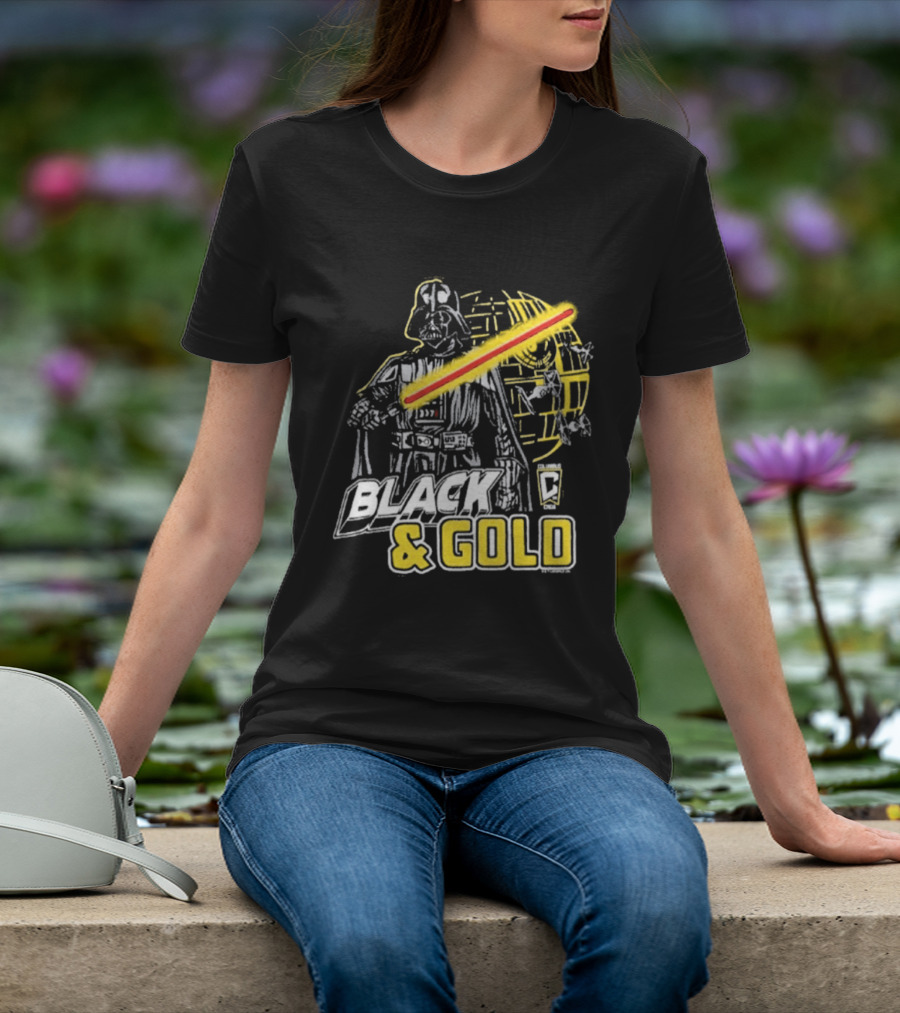 Columbus Crew Star Wars Darth Vader Black Gold T-Shirt