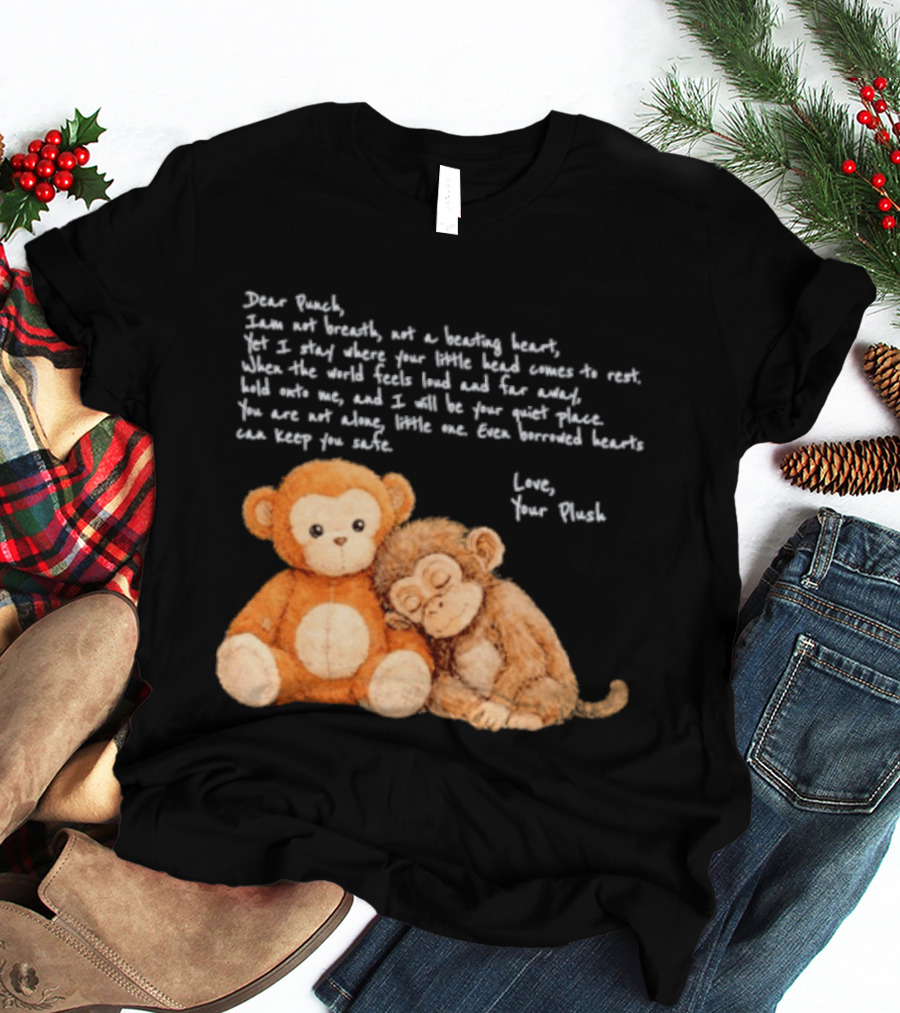 Dear Punch Heartfelt Monkey Companions Poem And Plush Toy T-Shirt