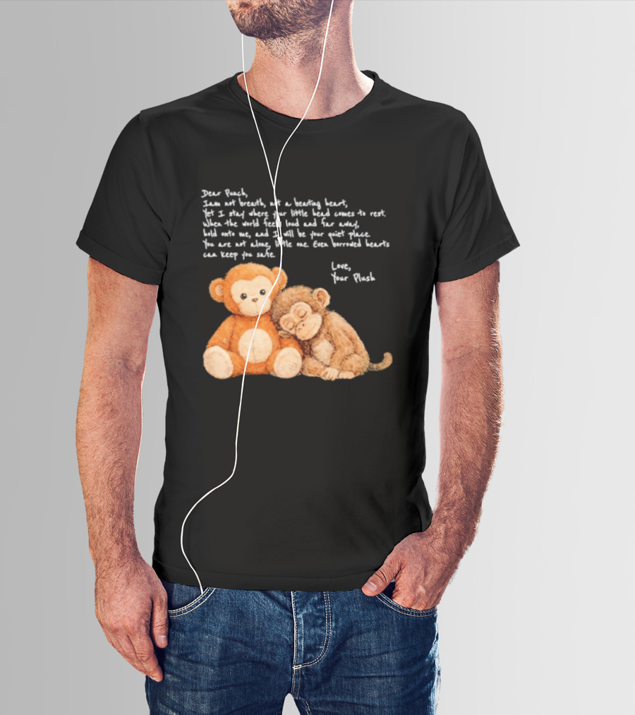 Dear Punch Heartfelt Monkey Companions Poem And Plush Toy T-Shirt