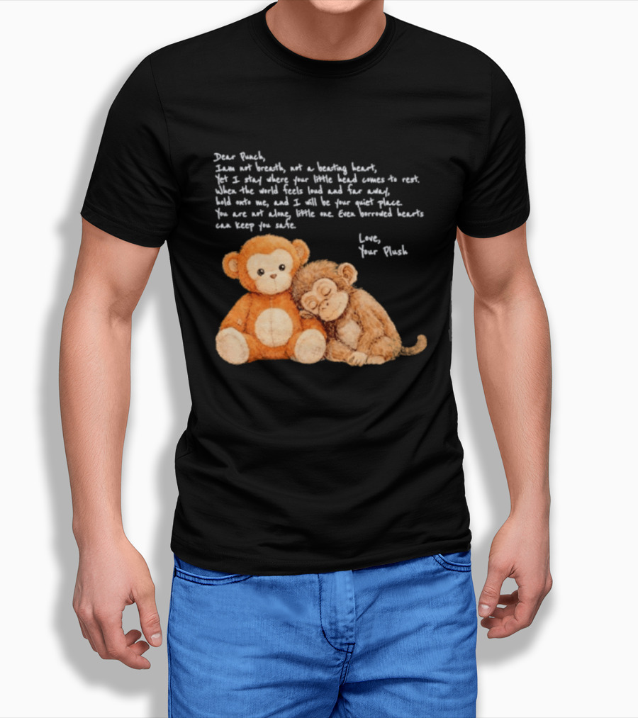 Dear Punch Heartfelt Monkey Companions Poem And Plush Toy T-Shirt