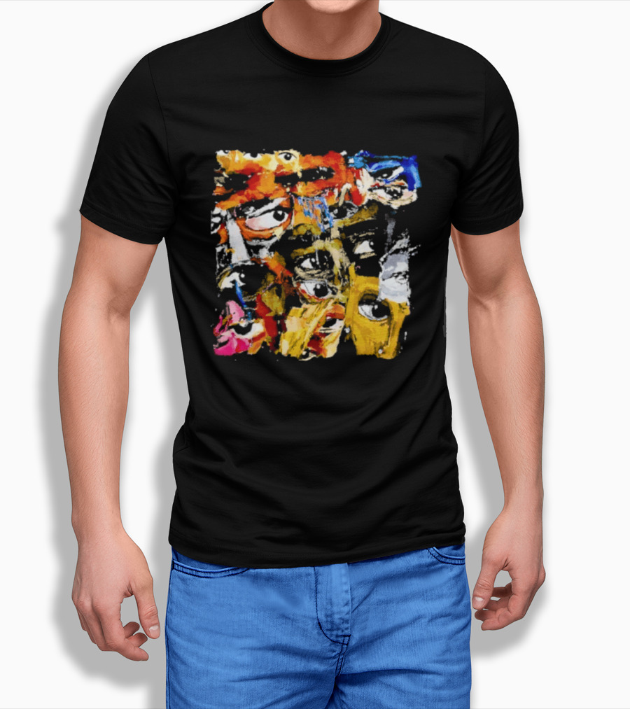 Eyes Don't Lie Colorful Abstract Expressionist Brushstroke T-Shirt