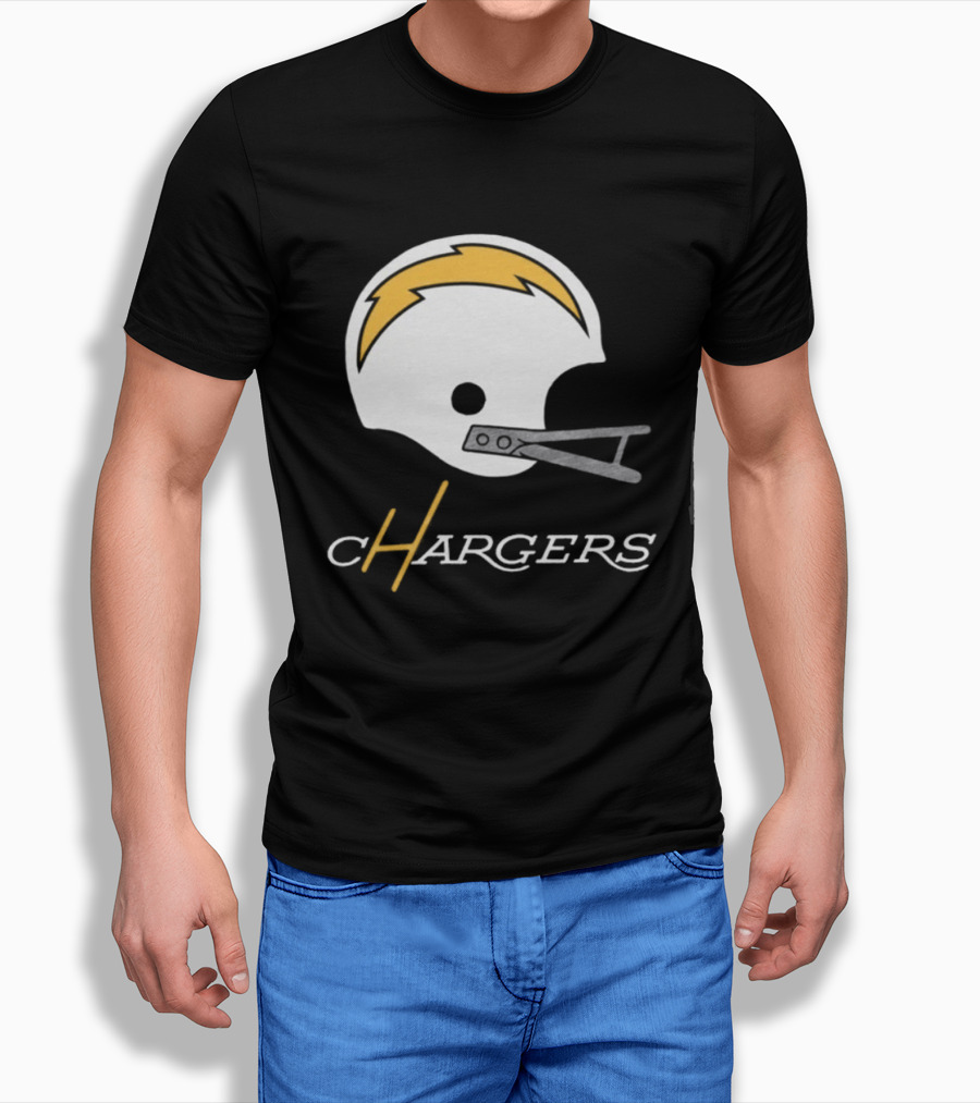 Los Angeles Chargers Big Helmet Football Team T-Shirt