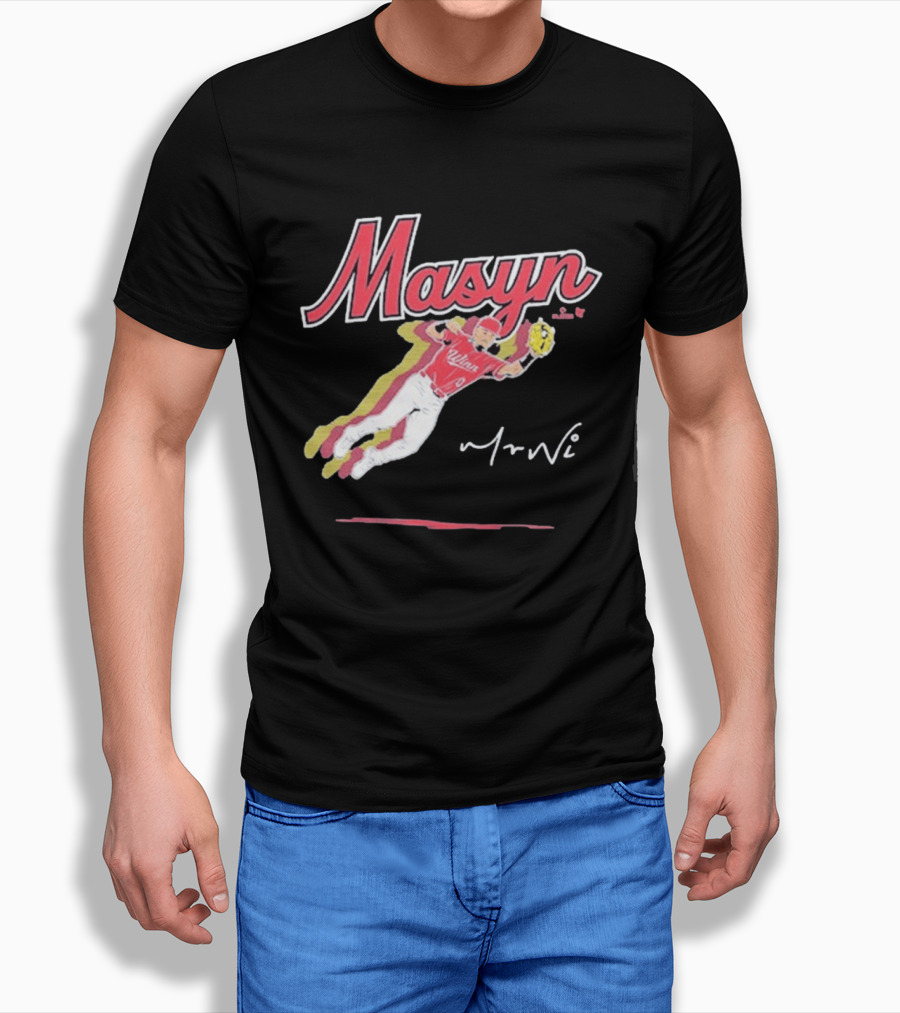 Masyn Winn Baseball Superstar Dynamic Action Pose T-Shirt