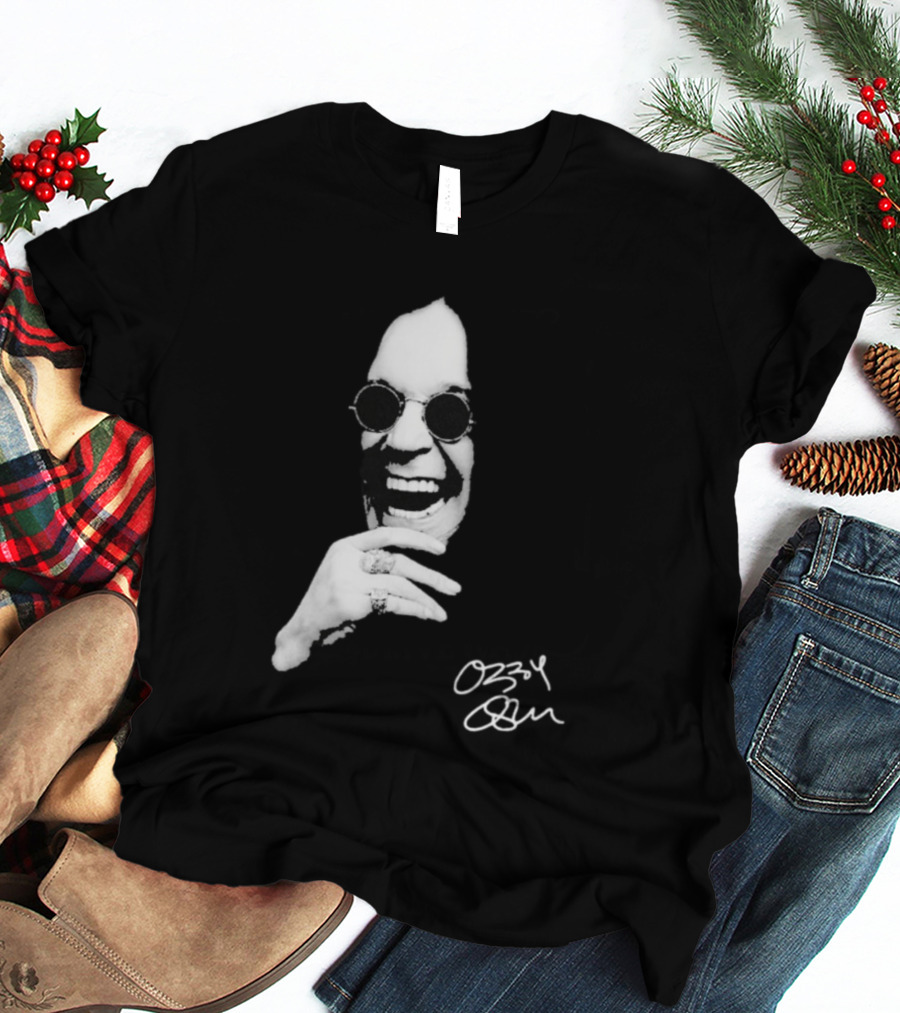 Ozzy Osbourne 1948 2025 Immortal Rest In Peace Rock Legend Signature Image T-Shirt