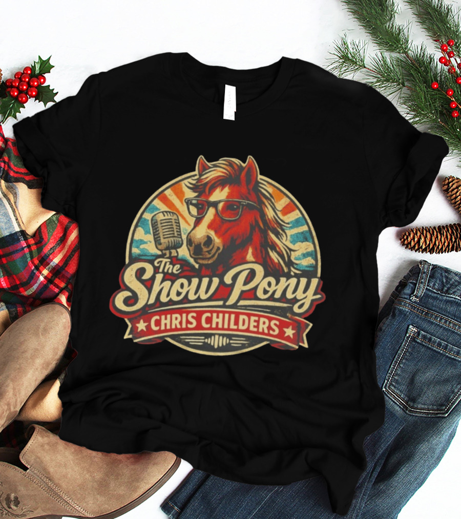 The Show Pony Chris Childers Retro Cartoon Microphone T-Shirt