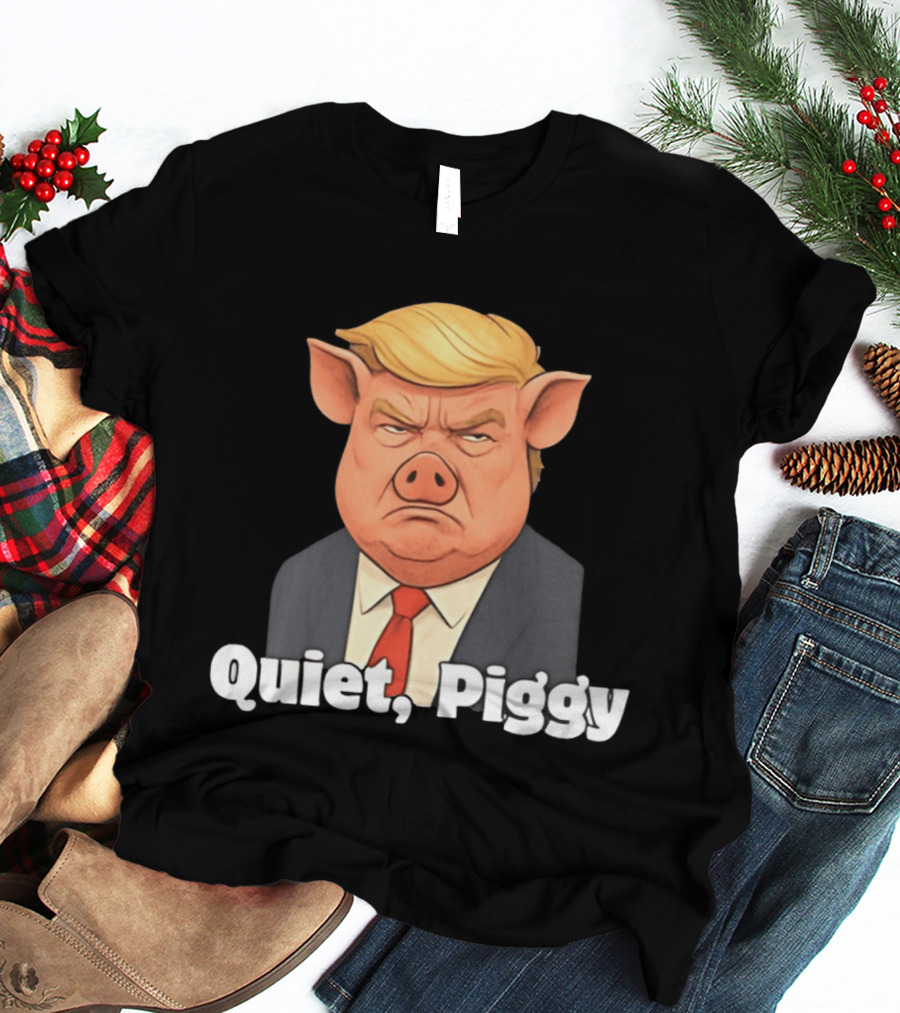 Quiet Piggy Suit Protest T-Shirt
