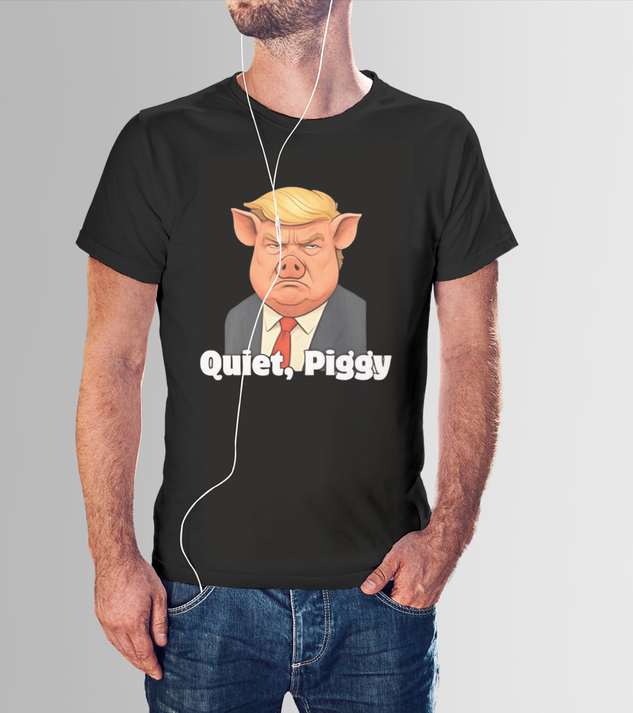 Quiet Piggy Suit Protest T-Shirt