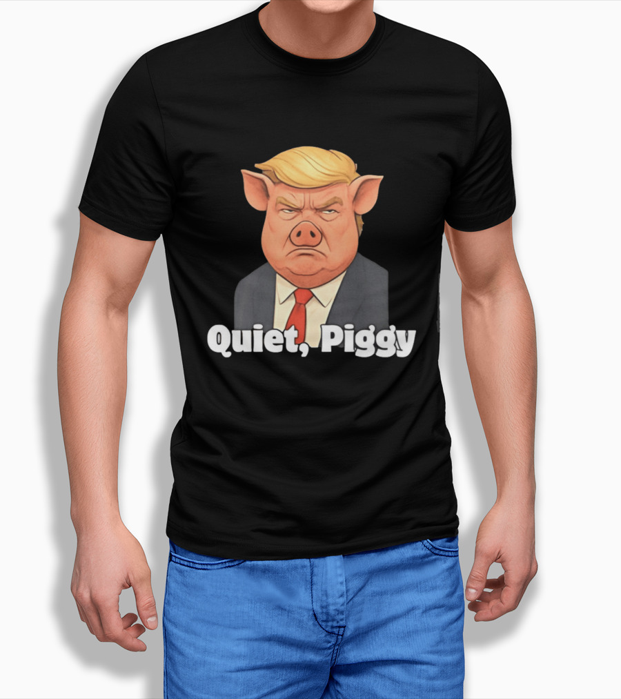Quiet Piggy Suit Protest T-Shirt