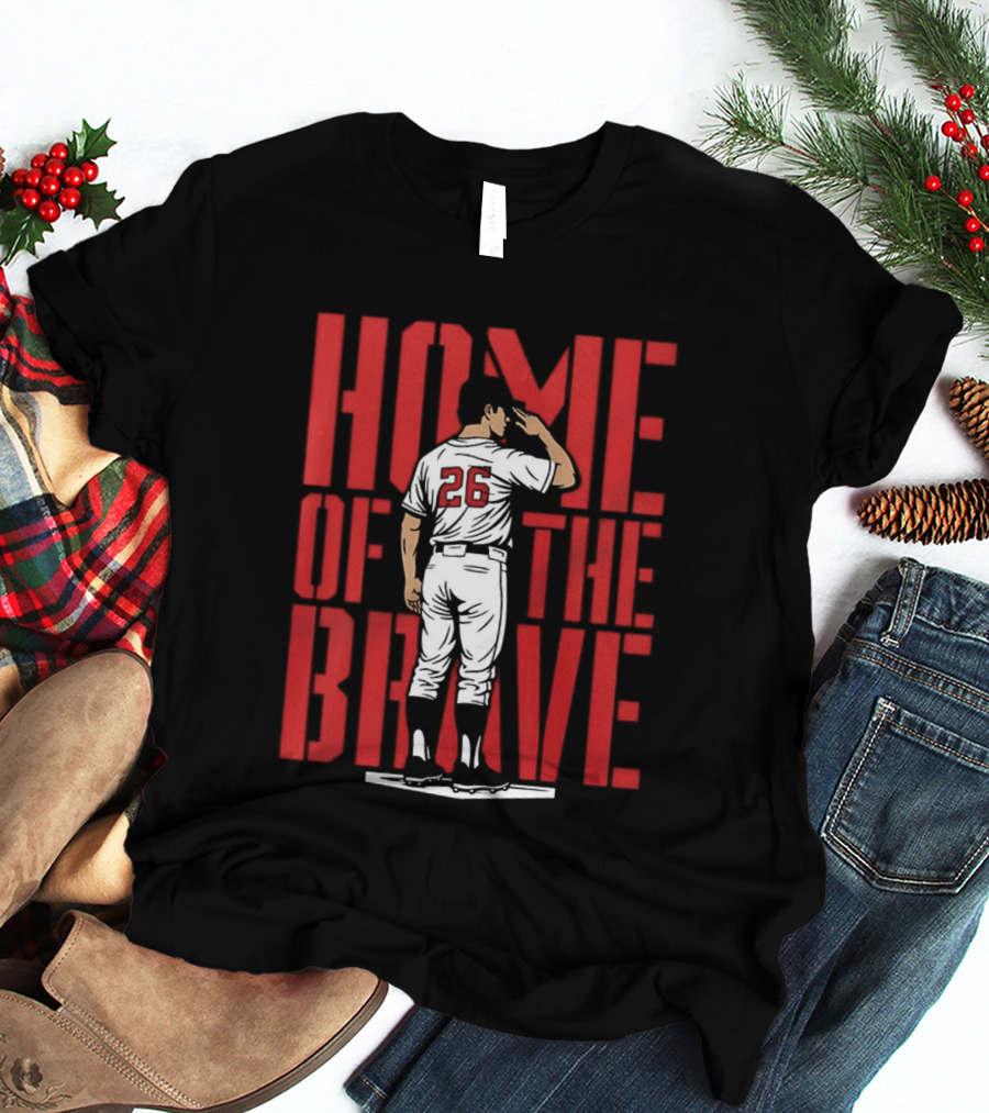 Raisel Iglesias 26 Home Of The Brave Baseball T-Shirt