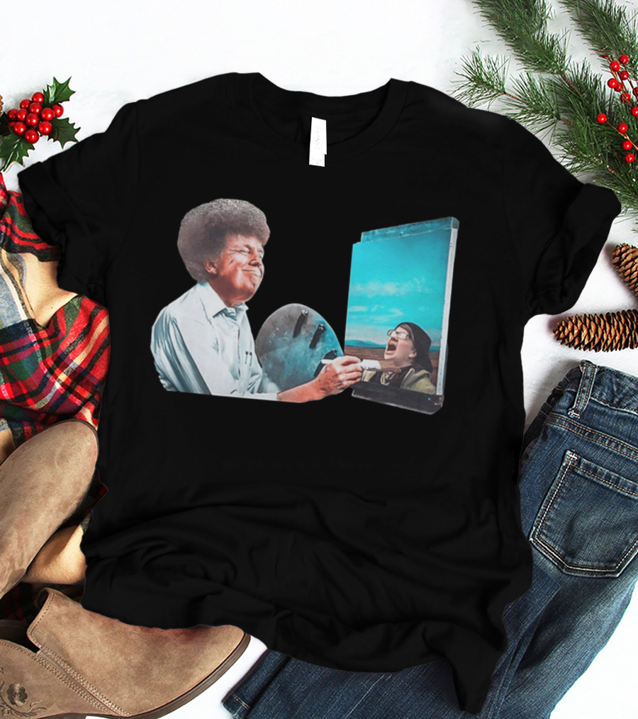 Donald Trump Bob Ross Painting Parody Humor Political T-Shirt