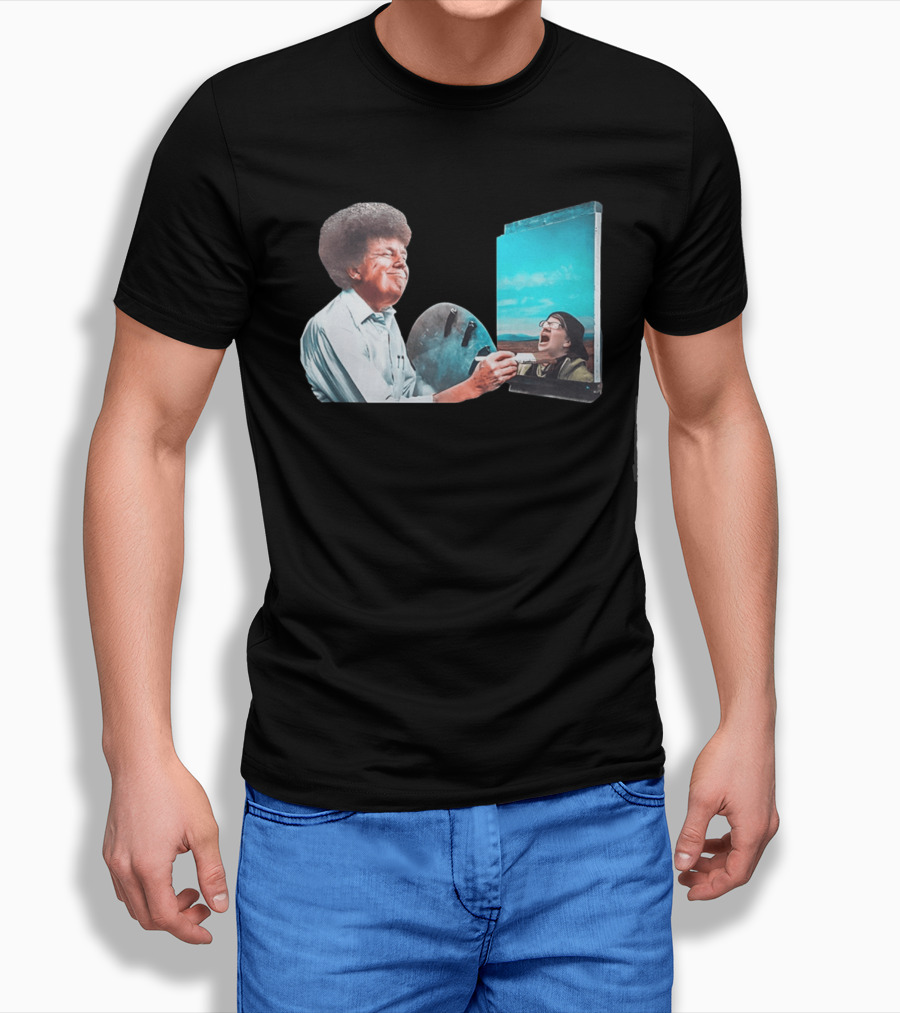 Donald Trump Bob Ross Painting Parody Humor Political T-Shirt