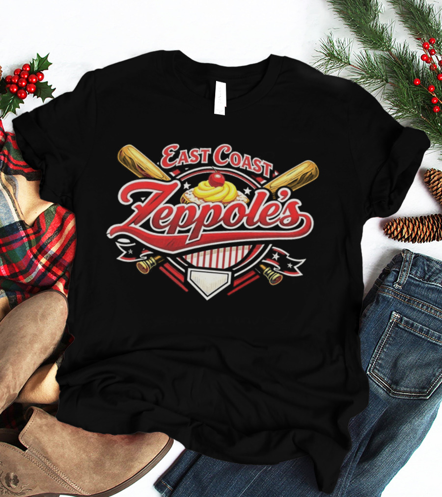 East Coast Zeppole's Baseball Inspired Classic Vintage Dessert T-Shirt