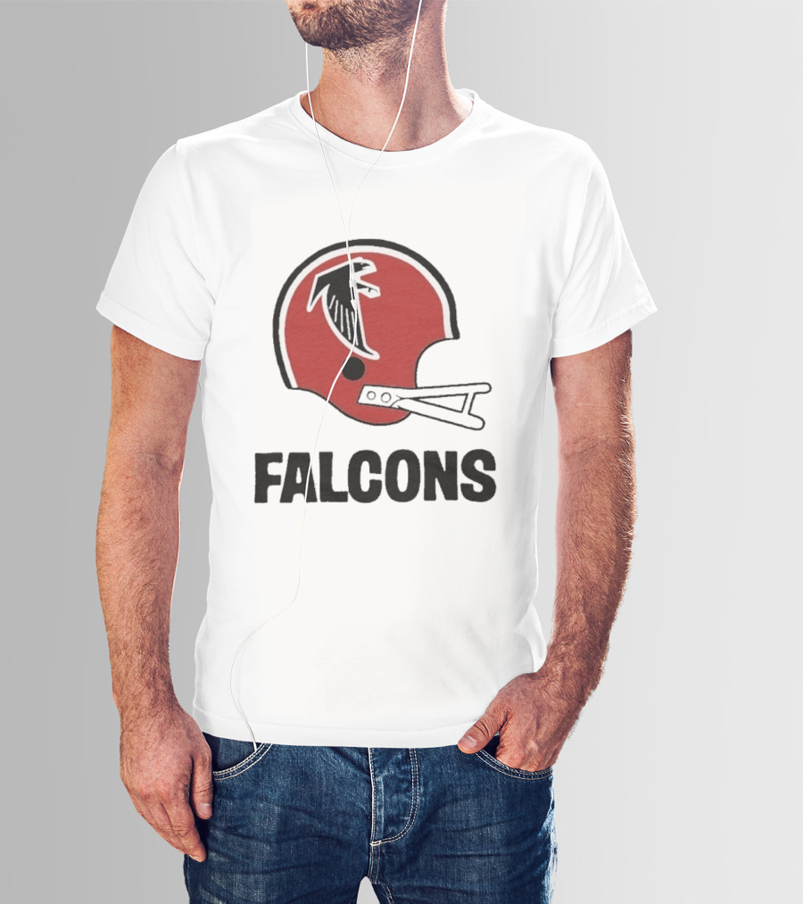 Atlanta Falcons Big Helmet Red Falcon T-Shirt