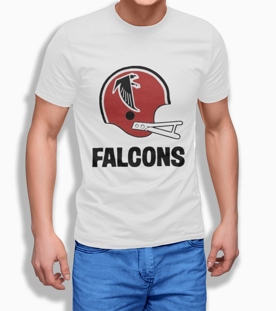 Atlanta Falcons Big Helmet Red Falcon T-Shirt