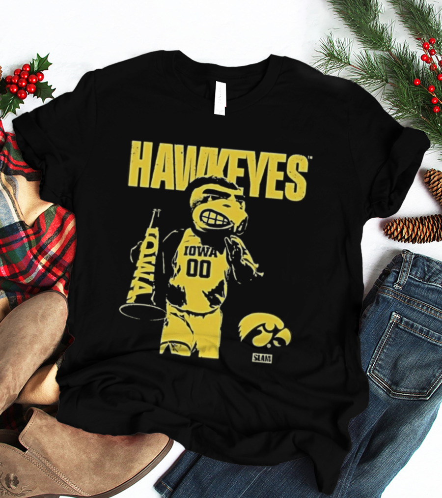 Iowa Hawkeyes Herky The Hawk 00 Slam Basketball T-Shirt