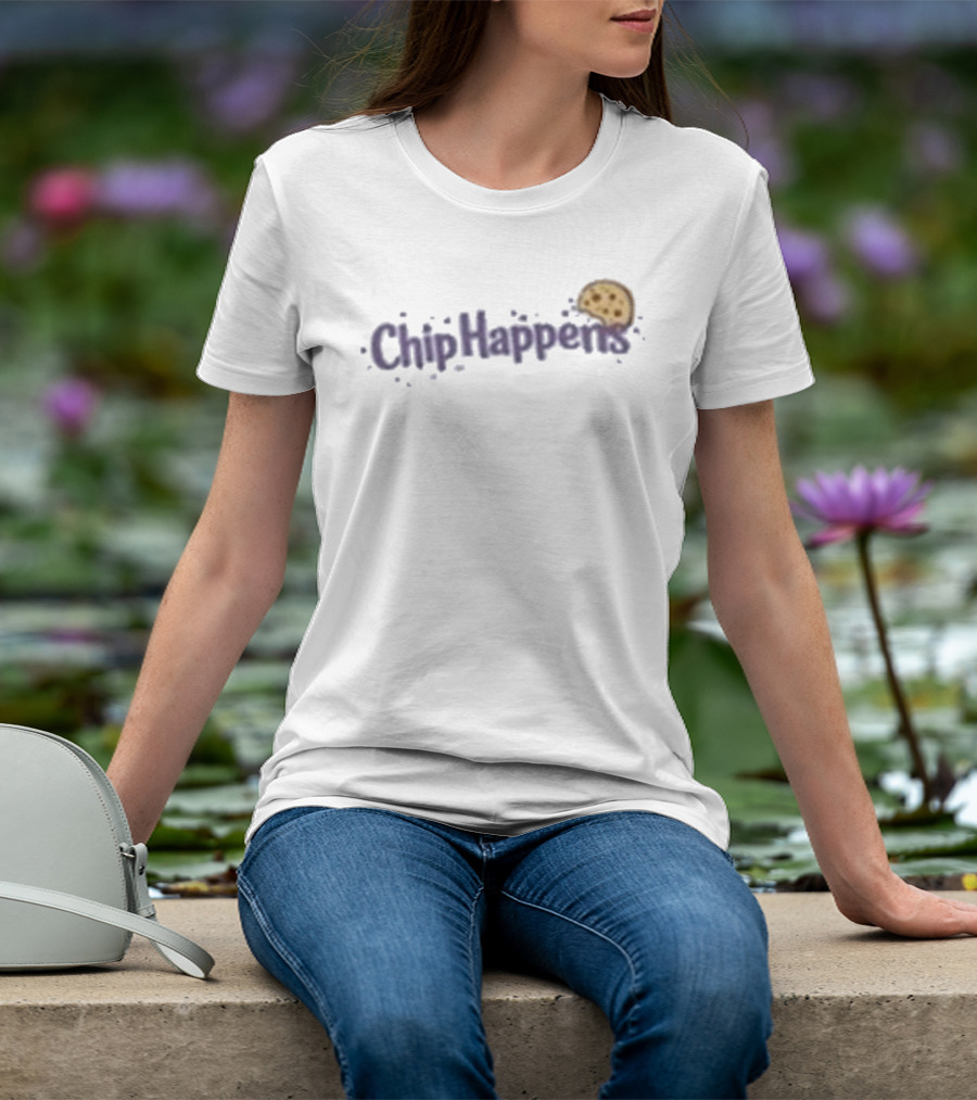Chip Happens Cookie Bite Humor T-Shirt