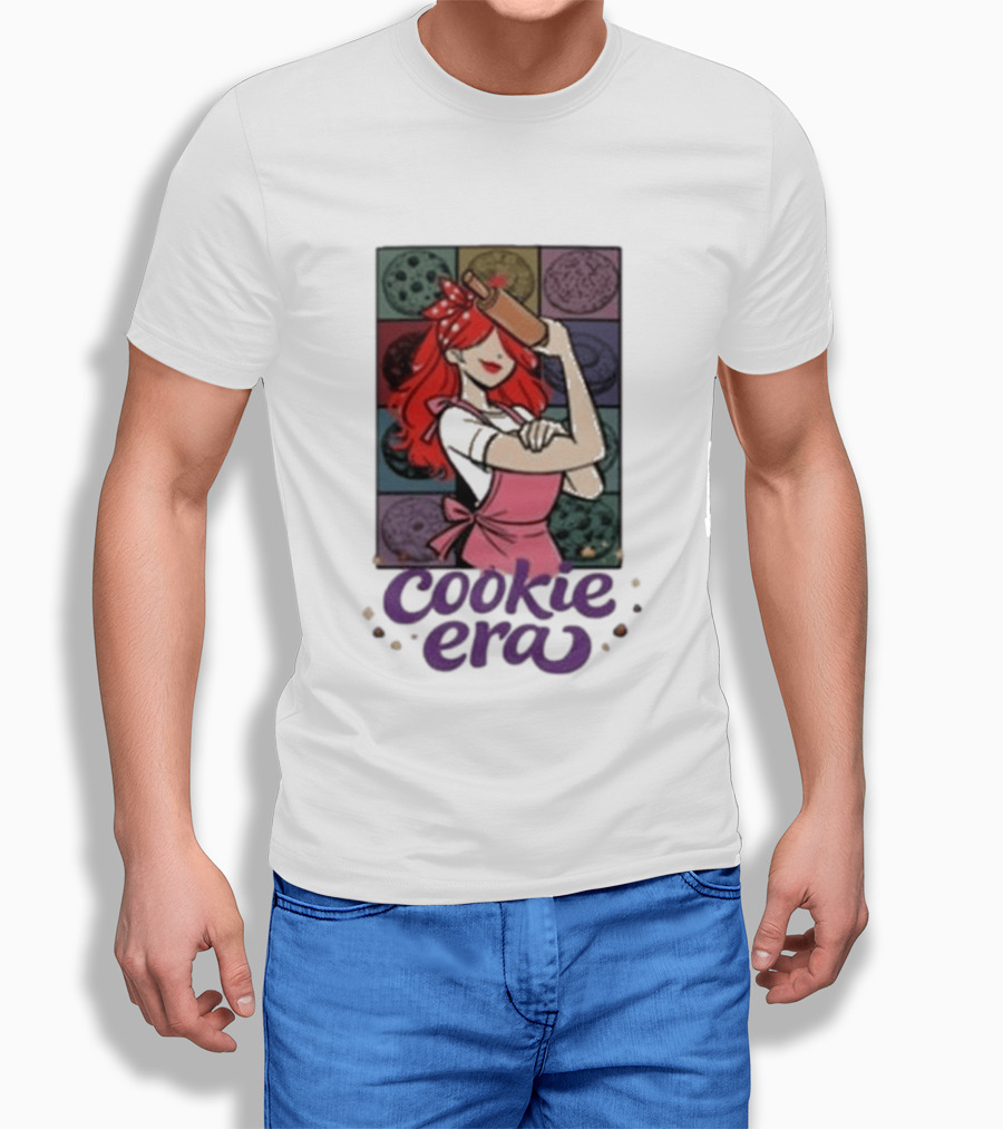 Chloe Sexton Cookie Era Retro Baking Rolling Pin Red Hair Apron T-Shirt