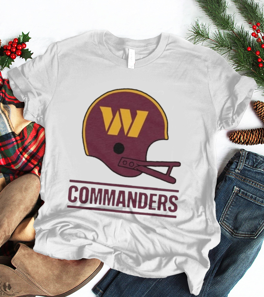 Washington Commanders Big W Helmet Football Team Fan Gear T-Shirt