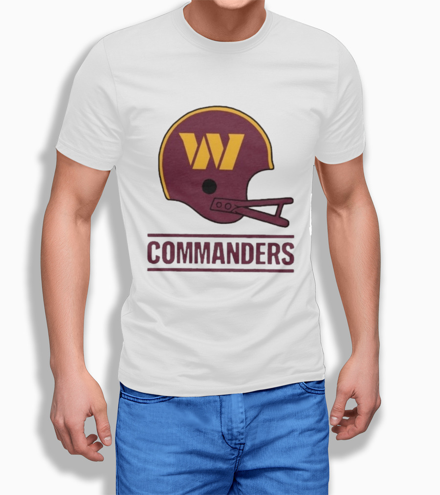 Washington Commanders Big W Helmet Football Team Fan Gear T-Shirt