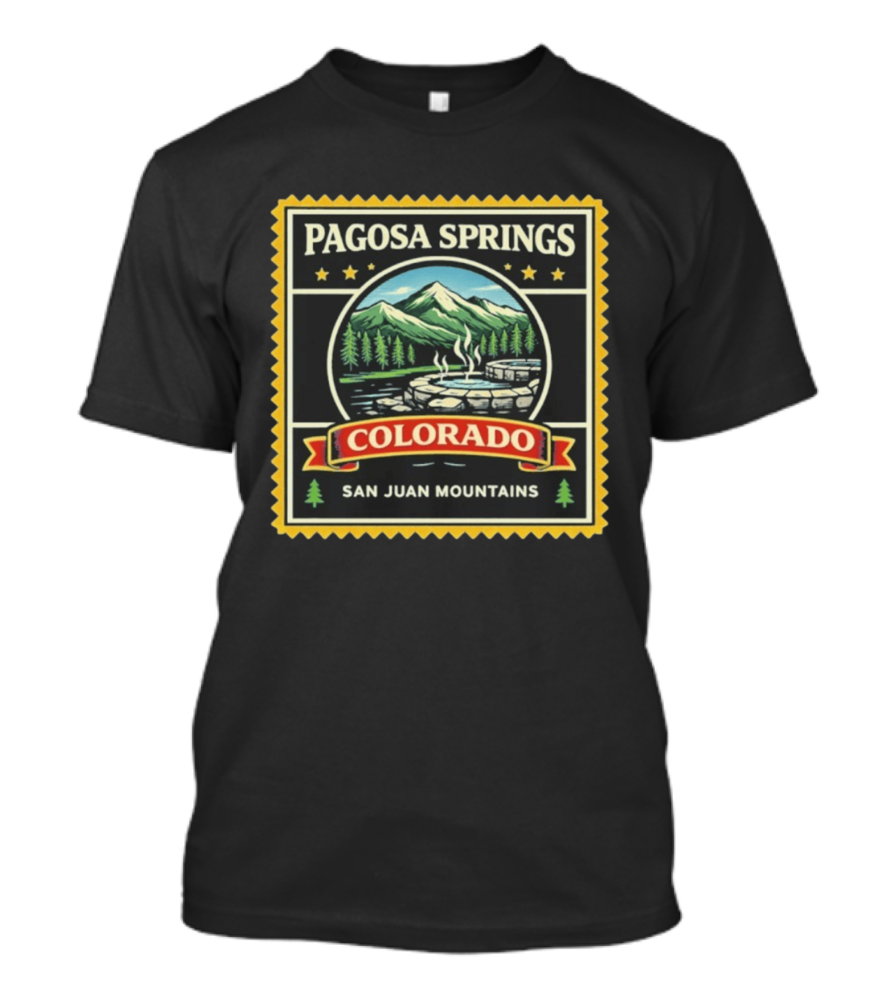Pagosa Springs Colorado San Juan Mountains Hot Springs Scenery T-Shirt