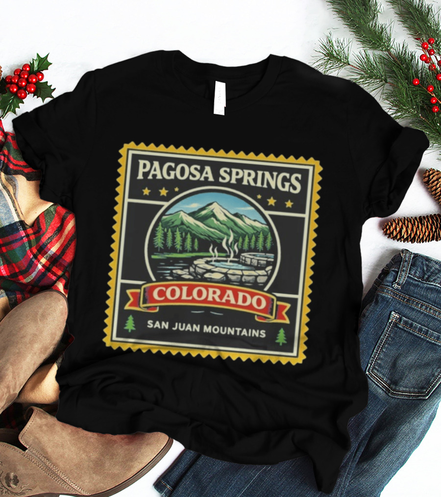 Pagosa Springs Colorado San Juan Mountains Hot Springs Scenery T-Shirt